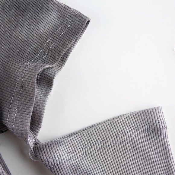 Gothic Punk Streetwear Top with Attached Sleeves - Tie Dye Crop Top - Picture 11 of 13